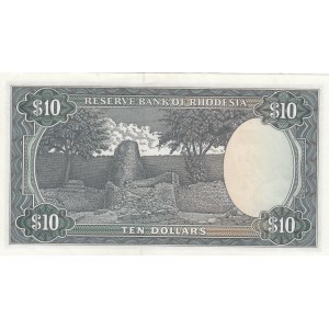 Rhodasia, 10 Dollars, 1975, AUNC, p33i