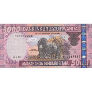 Rwanda, 5000 Francs  , 2009, UNC, p33