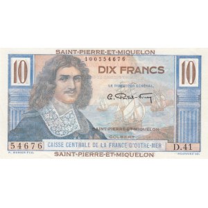 Saint Pierre and Miquelon, 10 Francs, 1950/1960, UNC, p23