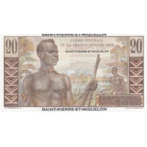 Saint Pierre and Miquelon, 20 Francs, 1950/1960, UNC, p24