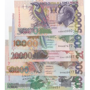 Saint Thomas And Prince,  UNC,  Total 5 banknotes