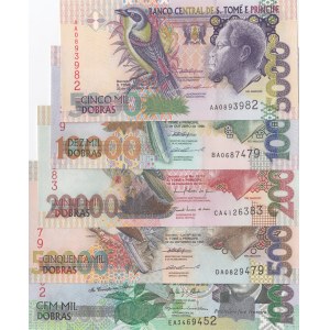 Saint Thomas And Prince,  UNC,  Total 5 banknotes