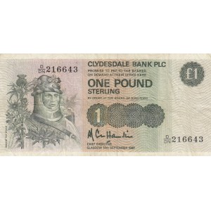 Scotland, 1 Pound, 1987, VF, p211d