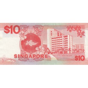 Singapore, 10 Dollars, 1988, XF, p20