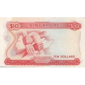Singapore, 10 Dollars, 1972, XF, p3c
