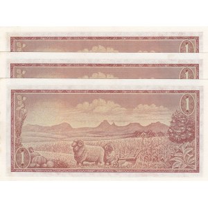 South Africa, 1 Rand, 1973, AUNC, p116a, Total 3 banknotes