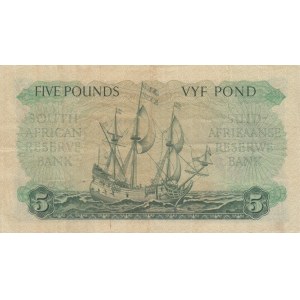 South Africa, 5 Pounds, 1953, VF, p96b