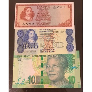 South Africa,  Total 3 banknotes