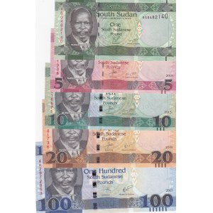South Sudan,  Total 5 banknotes
