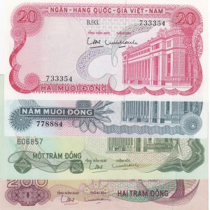 South Vietnam,  Different 4 banknotes