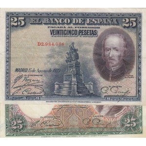Spain, 25 Pesetas (2), 1928/1931, VF/ XF, p74, p81, (Total 2 banknotes)