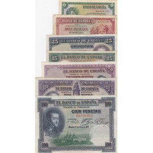 Spain,  Total 7 banknotes