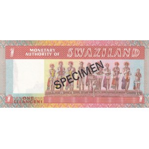 Swaziland, 1 Lilangeni, 1974, UNC, p1s, SPECIMEN