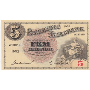 Sweden, 5 Kronor, 1952, UNC, p33ai