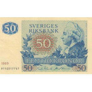 Sweden, 50 Kronor, 1989, XF, p53d