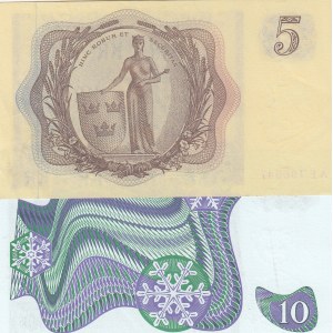 Sweden,  Total 2 banknotes