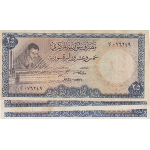 Syria, 25 Pounds (3), 1966/1973, VF, p96, (Total 3 banknotes)