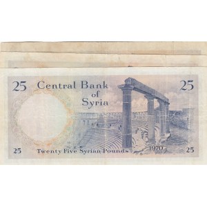 Syria, 25 Pounds (3), 1966/1973, VF, p96, (Total 3 banknotes)