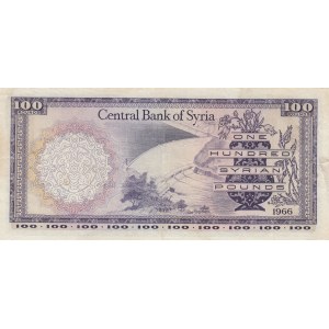 Syria , 100 Pounds, 1966, VF, p98a