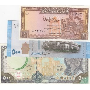 Syria,  UNC,  Total 3 banknotes