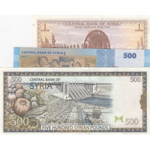 Syria,  UNC,  Total 3 banknotes