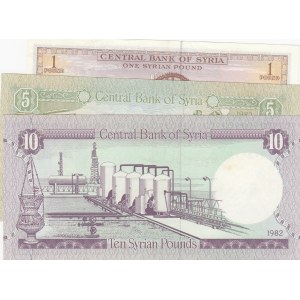 Syria,  Total 3 banknotes