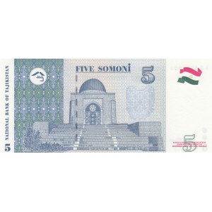 Tajikistan, 5 Somoni, 1999, UNC, p15