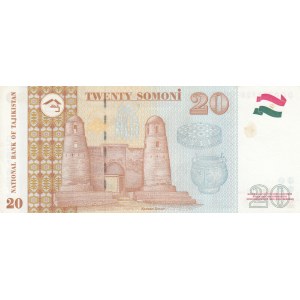 Tajikistan, 20 Somoni, 1999, XF, p17