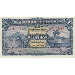 Trinidad and Tobago, 1 Dollar, 1942, XF, p5c