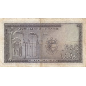 Tunisia, 5 Dinars, 1960, FINE, p60