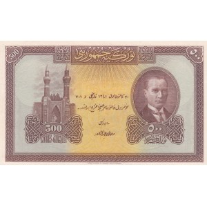 Turkey, 500 Livre, 1927, UNC, p124, SPECIMEN