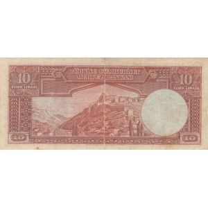 Turkey, 10 Lira, 1938, FINE, p128, pressed