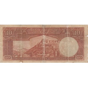 Turkey, 10 Lira, 1938, POOR, p128, 2/1 Emission