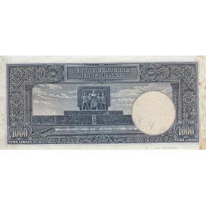 Turkey, 1.000 Lira , 1939, AUNC - UNC, p132, SPECIMEN