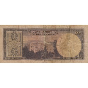 Turkey, 2,5 Lira, 1947, FİNE, p140,