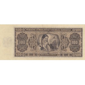 Turkey, 100 Lira, 1942, XF (+), p144,