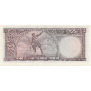 Turkey, 50 Lira, 1971, AUNC, p187A,