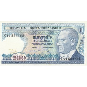 Turkey, 500 Lira, 1984, UNC, p195, RADAR
