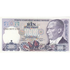 Turkey, 1.000 Lira, 1986, UNC, p196, C90 last prefix