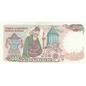 Turkey, 5.000 Lira, 1988, UNC, p197,