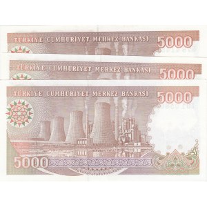 Turkey, 5.000 Lira, 1990, UNC, p198,
