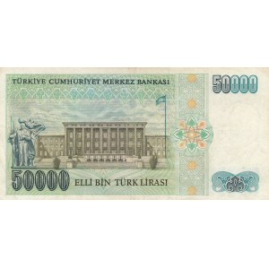 Turkey, 50.000 Lira, 1989, VF, p203,