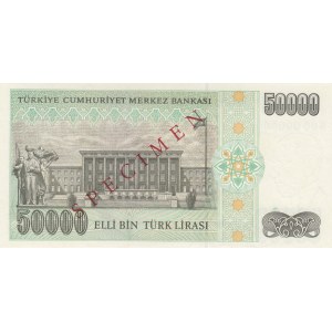 Turkey, 50.000 Lira, 1995, UNC, p204, SPECIMEN