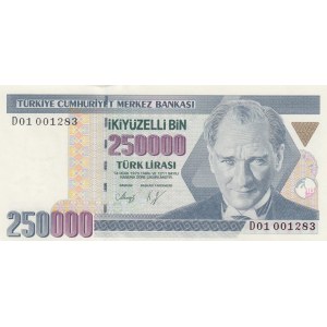 Turkey, 250.000 Lira, 1992, UNC, p207,