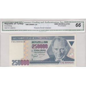 Turkey, 250.000 Lira, 1998, UNC, p211,
