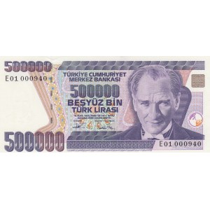 Turkey, 500.000 Lira, 1994, UNC, p208c,