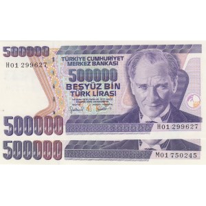 Turkey, 500.000 Lira, 1997, UNC, p212,