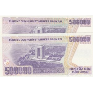 Turkey, 500.000 Lira, 1997, UNC, p212, DIFFERRENT FLIGRAN SET