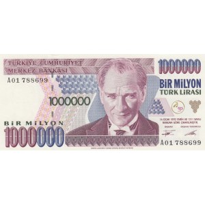 Turkey, 1.000.000 Lira, 1995, UNC, p209a,