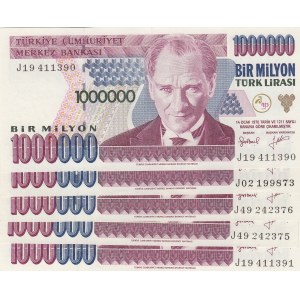 Turkey, 1.000.000 Lira, 1996, AUNC, p209,
